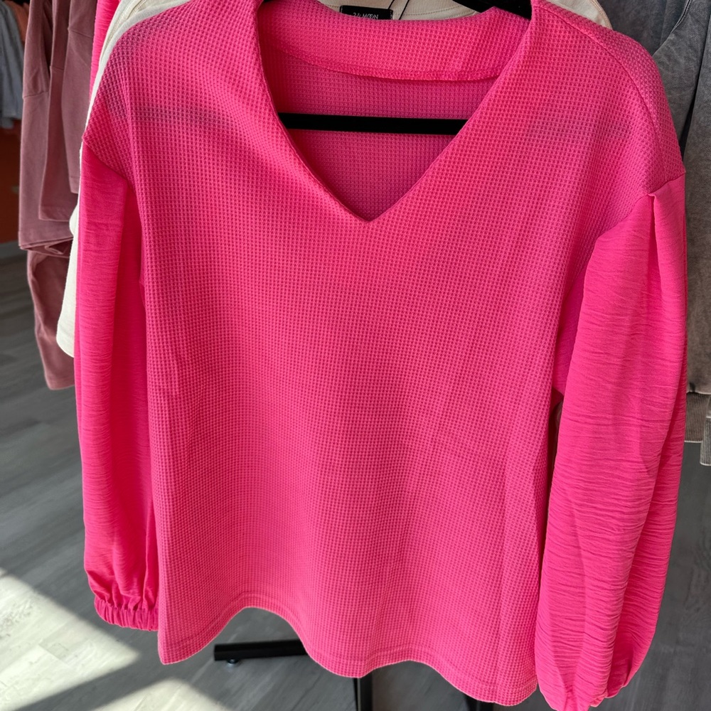 Boutique boho pink top